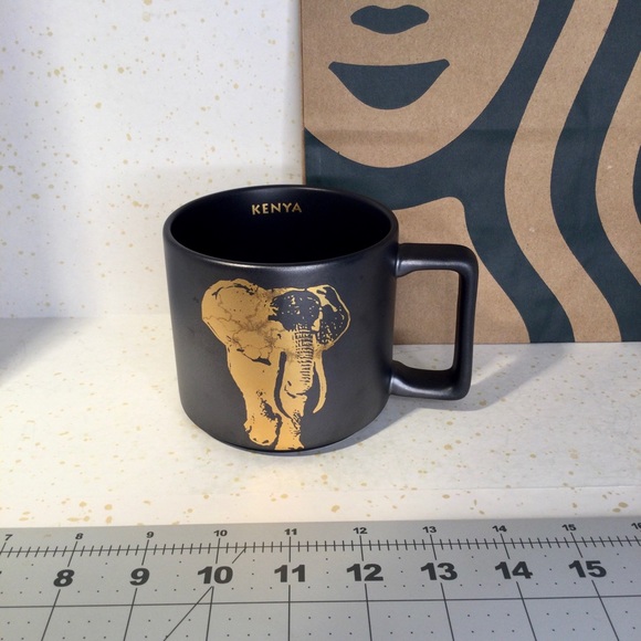 2016 Starbucks Kenya Black Coffee
Mug Cup With Gold Elephant 14 fl oz
EUC - Picture 3 of 8